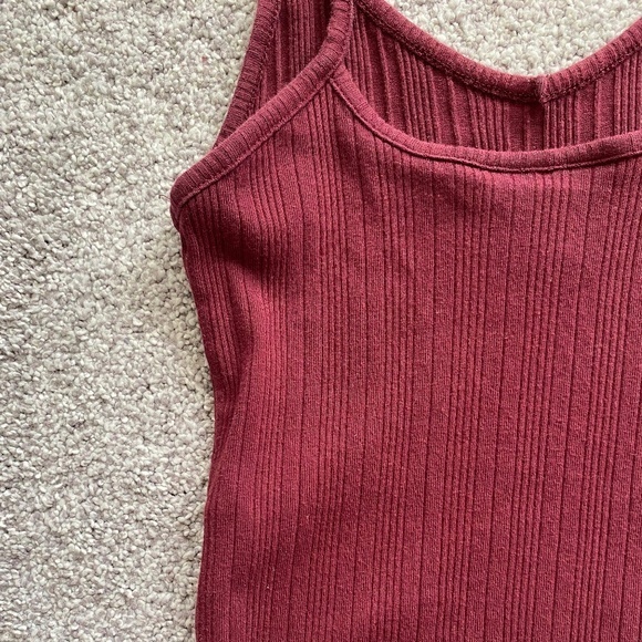 Topshop Burgundy Tank Top‎ - Picture 7 of 9